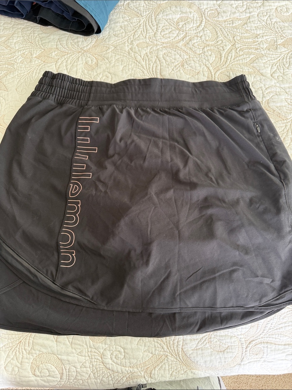 lululemon athletica Black A-Line Athletic Skirt with Subtle Logo